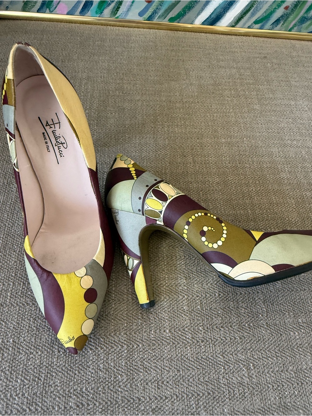 Vintage Emilio Pucci Pumps! Psychedelic Print Size 5 - Picture 9 of 9